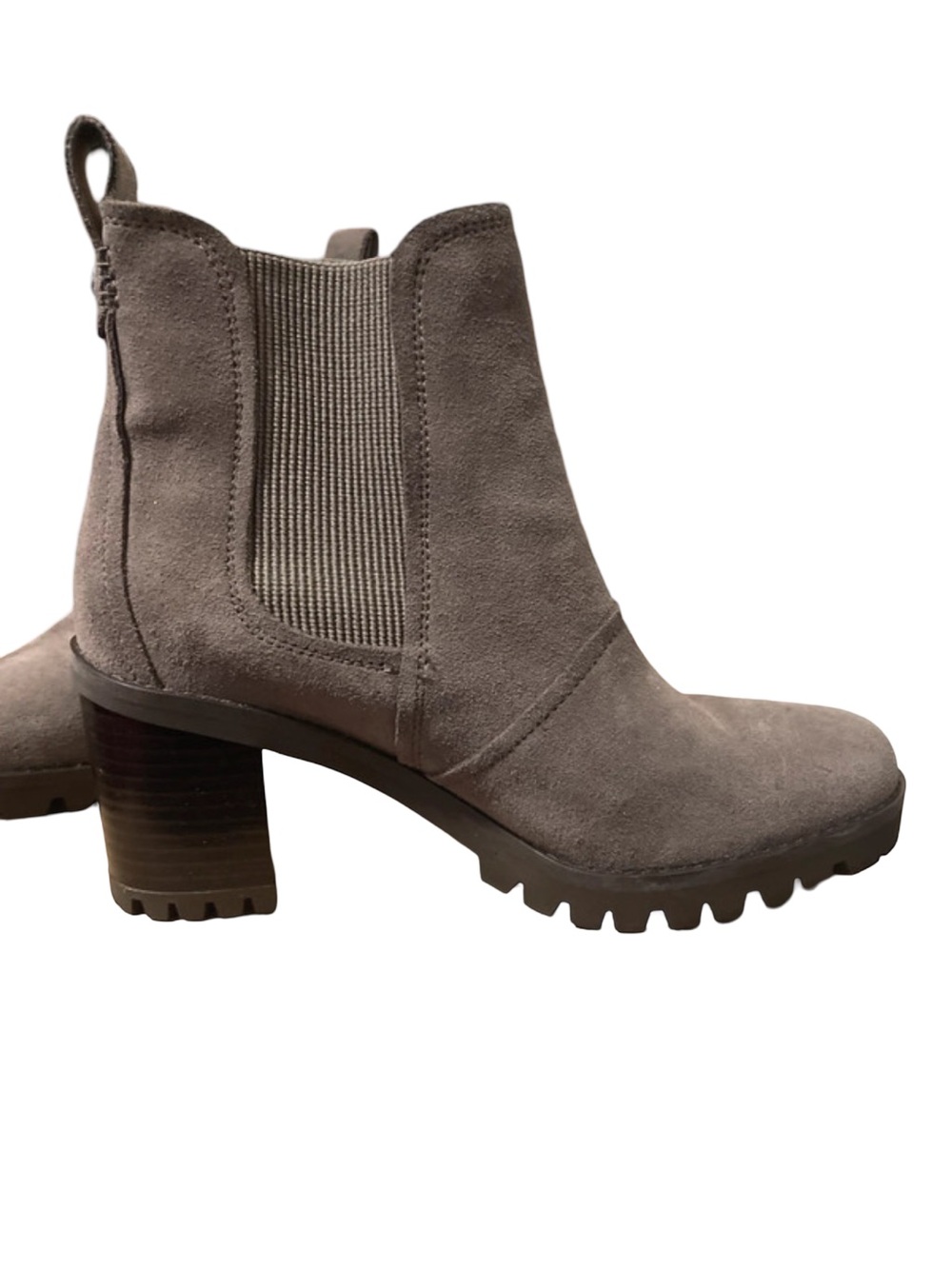 ugg hazel mole leather waterproof heels boots 7.5